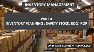 Inventory Planning- Determining  Safety Stock (MIN-MAX, EOQ, ROP screenshot 4