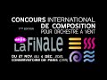 Concours international de composition 2021  enfin la finale 