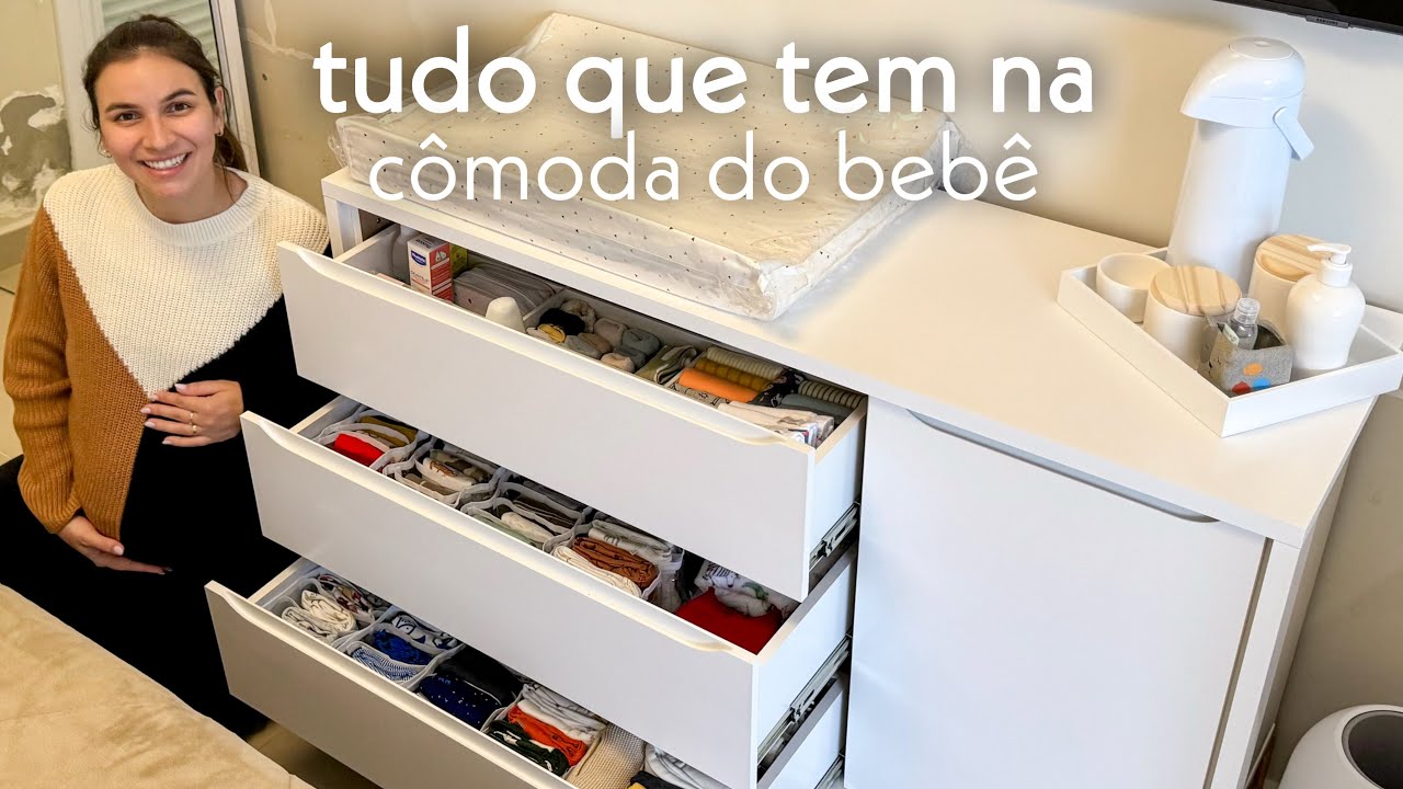 TOUR PELA CÔMODA DO BEBÊ - itens de farmácia e roupinhas