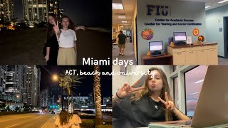 Miami vlog/пишу ACT,поездка на пляж и учеба в американском университете