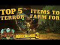 🎃Top 5 TERROR Items You NEED To FARM Borderlands 3🎃