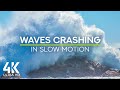 Healing Ocean Sounds to Relieve Stress &amp; Keep your Mind in Peace - 4K Crashing Waves in Slow-Motion