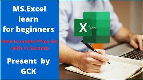 How to create Price list in MS.Excel Fast or easy