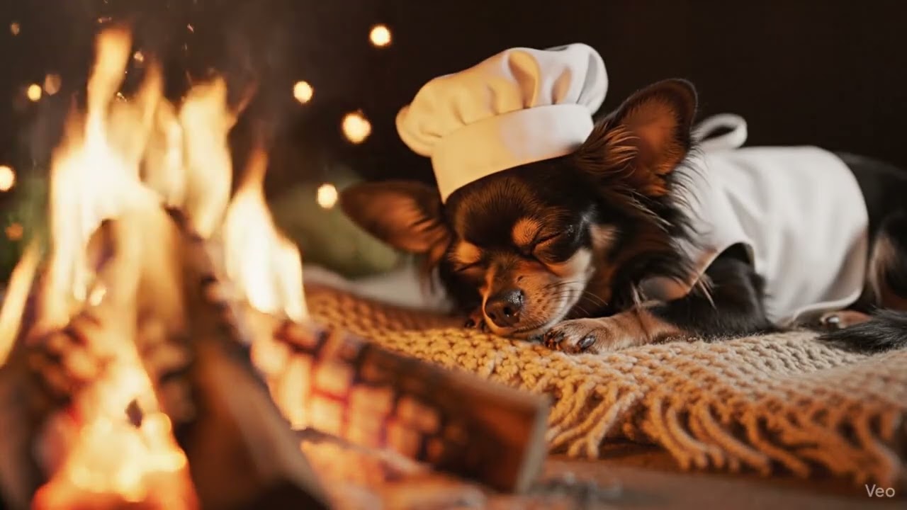 🔥🐾 Koko’s Tiny ASMR World — Cozy Campfire Night | 焚き火の夜 — パチパチと燃える炎の音で眠る1時間🔥🐶