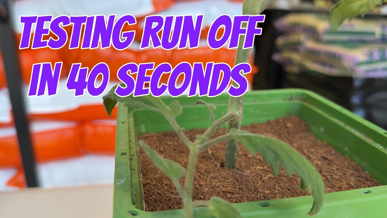 Test your run off in coco coir