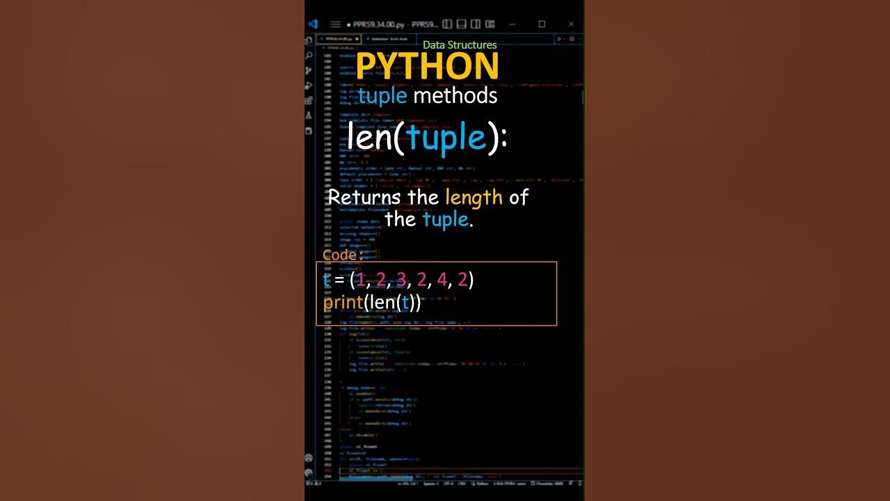 how to get length of a tuple | len() method | #Python | @pythink1 | # ...