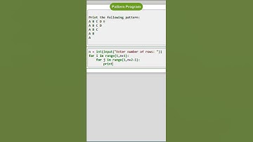 Pattern Program in Python | for loop in python  #shorts  #python #ytshorts #education #4k #subscribe