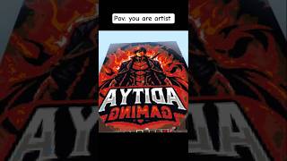 pov :- you are artist but playing Minecraft 😂