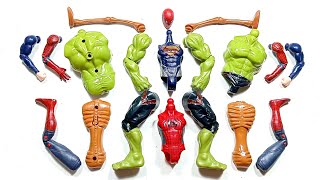 Avengers Toys Assemble Spider-Man, Hulk Smash, Superman And Siren head ~ Avengers