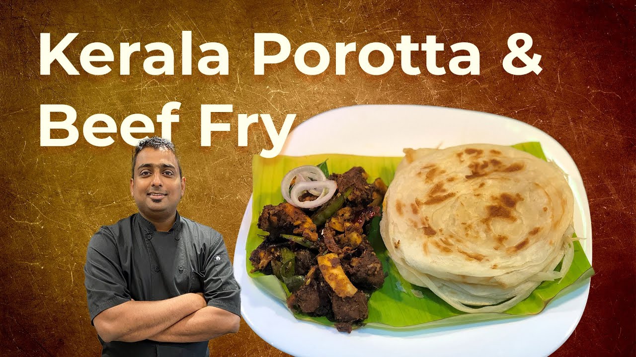 Kerala porotta കേരള പൊറോട്ട and beef fry How to make soft layered