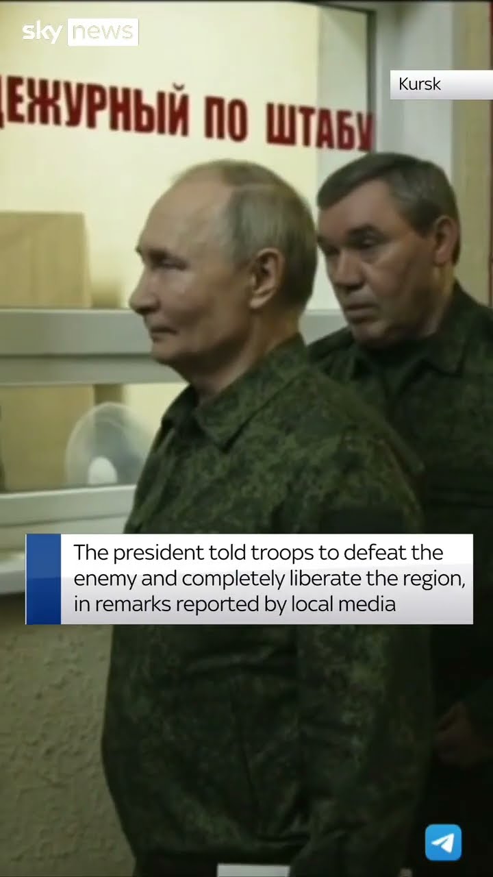 Putin visits Kursk after Ukrainian attack