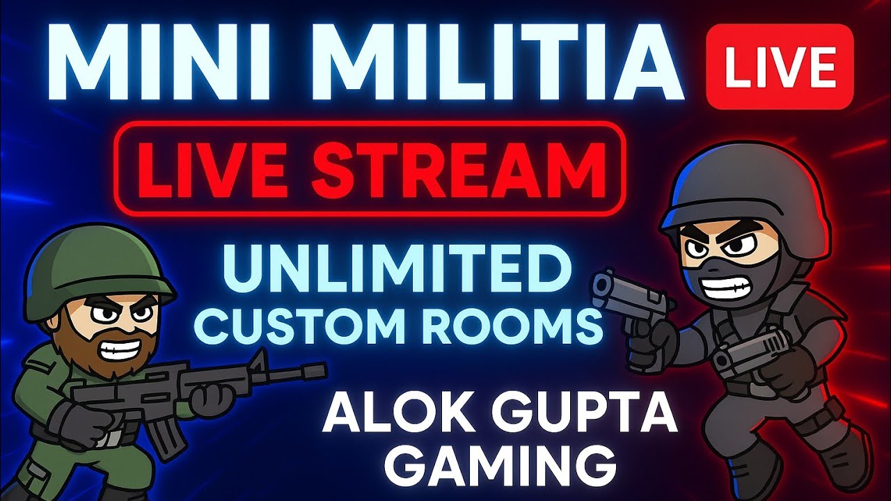 Mini Militia Live Stream Unlimited Custom Rooms | Alok Is Live | Nov 27, 2025