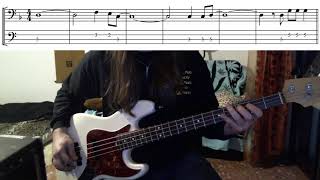 Video thumbnail of "The Police - Walking on the moon bass cover with tabs"