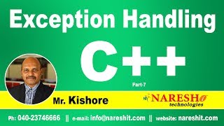 Exception Handling in C++ Part-7 File Operations | C ++ Tutorial | Mr. Kishore