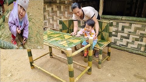 How to Make Beautiful Tables and Chairs from Bamboo | Simple Handmade Bamboo Furniture DIY