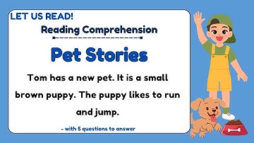 Oefening in leesbegrip voor groep 1-3 | PET STORIES | Let Us Read! | met leraar Jake