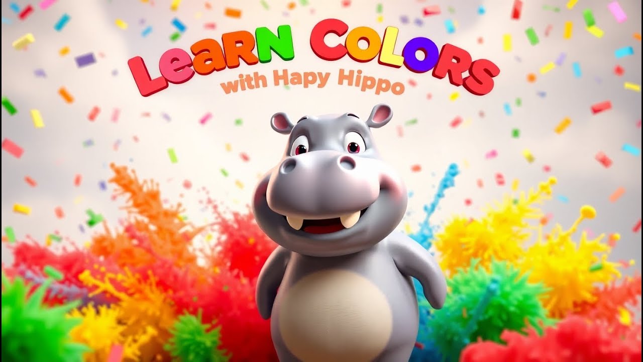 Happy Hippo Learns Colors – Fun Color Learning for Kids! 