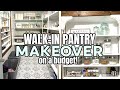 BUDGET FRIENDLY DREAM PANTRY MAKEOVER | FARMHOUSE WALK-IN PANTRY MAKEOVER