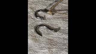 Making 18th Century Style Fishhooks… Cold Forging Eyeless Hooks…
