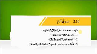 Tender Vote, Challenge Vote and Stray/Spoilt Ballot Paper Type of Votes