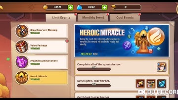 Weekly event/18-01-19/ Heroic Miracle - Prophet Summon/ Idle heroes
