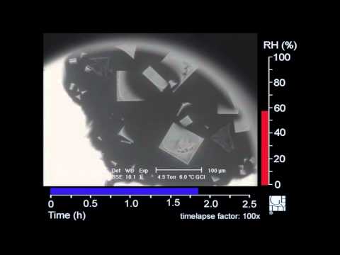 ESEM - NaCl NaNO3 Kinetics of Salt Mixture 25 sec - Eric Doehne - youtube