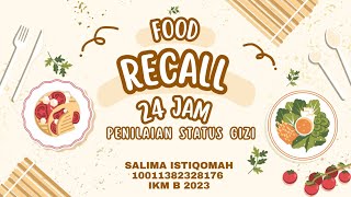 TUTORIAL FOOD RECALL 24 JAM