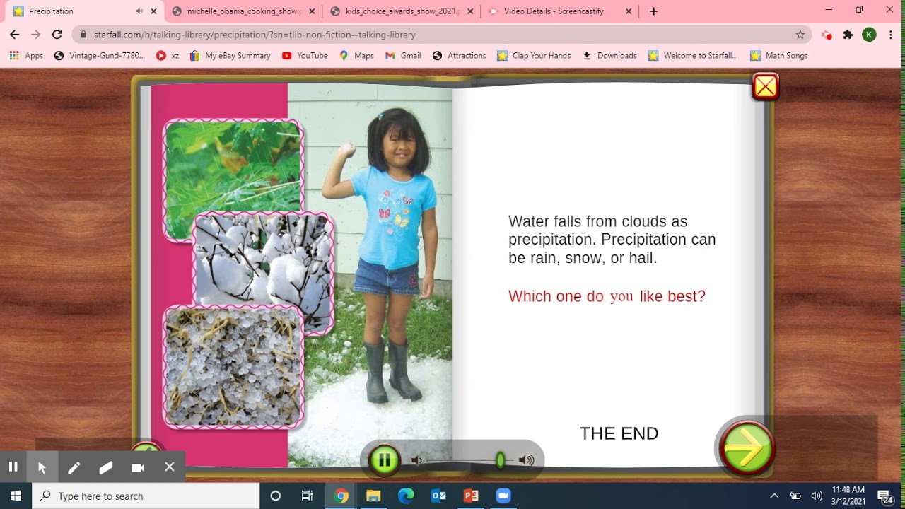 Class Meeting:3/12/21 Starfall Music/Calendar/"Precipitation"& N2Y ...