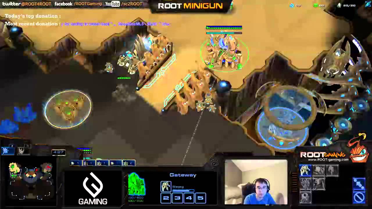 ROOTMinigun (P) v Mix (Z) Holding off Zerg all in