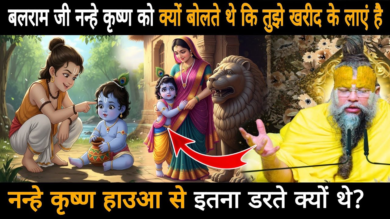 बलराम जी नन्हे कृष्ण को क्यों बोलते थे कि तुझे खरीद के लाए है,नन्हे कृष्ण हाउआ से इतना डरते क्यों थे