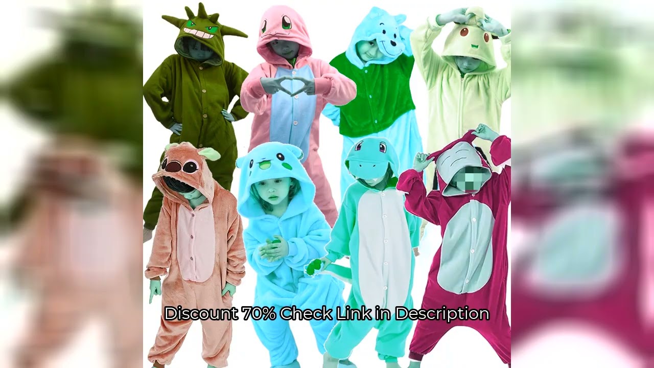 TAKARA TOMY Pokemon Jigglypuff Pikachu Gengar Snorlax Onesie Kigurumi Kids Cosplay Bulbasaur Hallowe