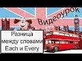 Видеоурок по английскому языку: Разница между словами Each и Every