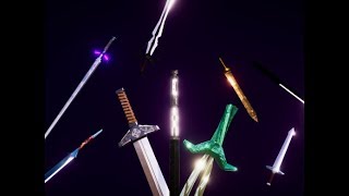 Several Swords With Scabbards- Unity Asset Store