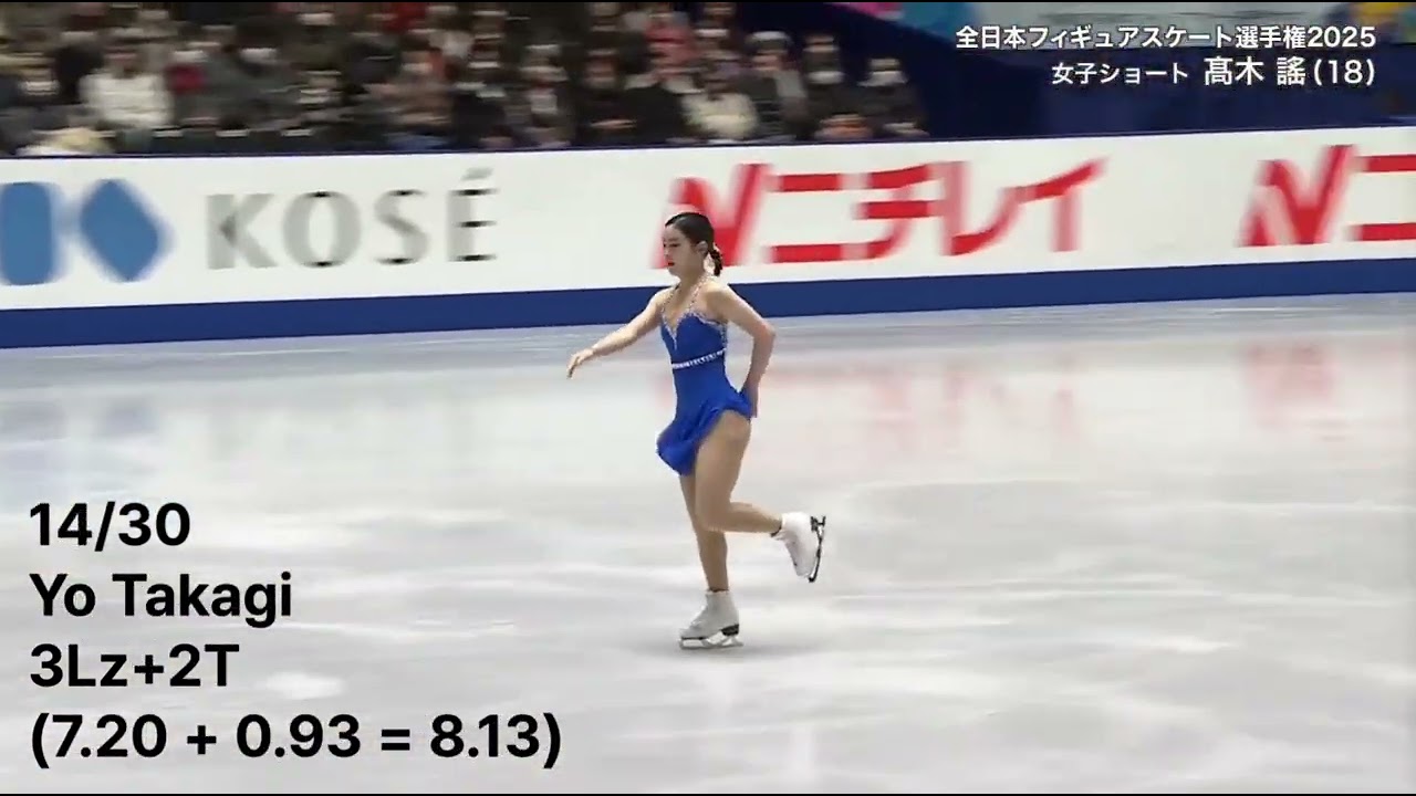 2025 Japanese Figure Skating Championships Ladies SP Combination Jumps