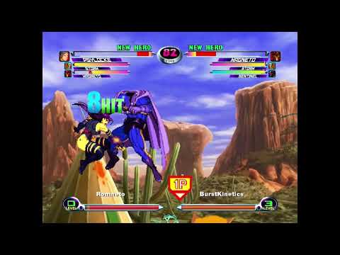 MvC2: Romneto - Psylocke Blade + Typhoon Unhygienic Crossup 80% Sequence .:11.21.23:.