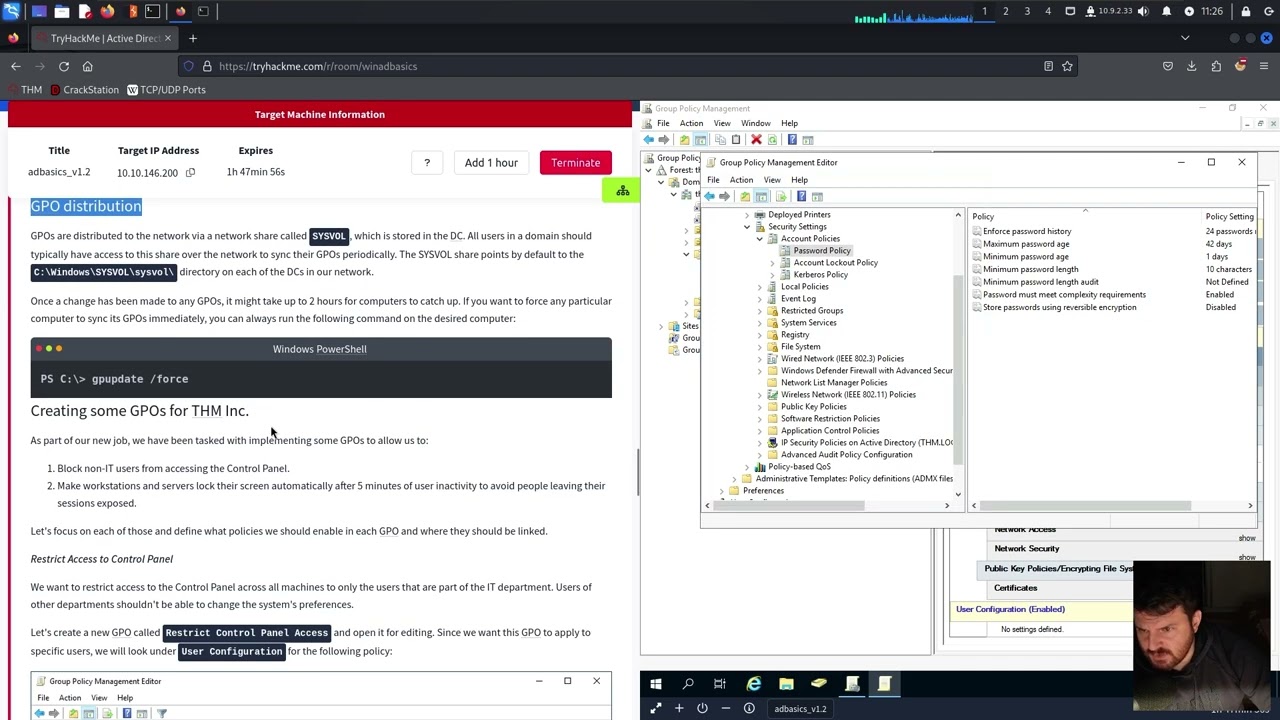 Group Policies | THM Series: Active Directory Basics #5