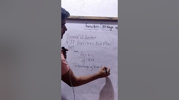 SEE Question|| function|| inverse of function