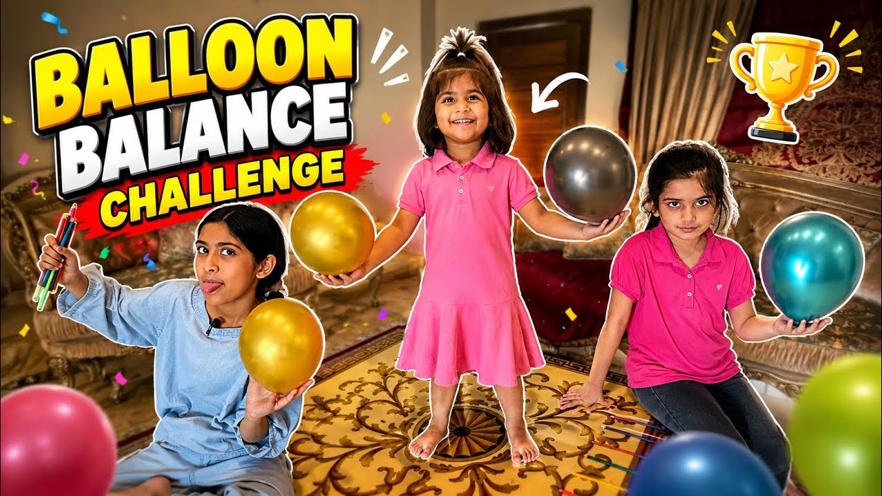 🎈 Balloon Balance Challenge! Fun Kids Game | Who Can Keep It Up? 🏆