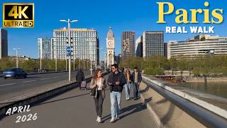🇫🇷 Paris Real Walk 4K 60fps ⎮☀️ Sunny Walk to Paris' Big Ben 🕰️✨