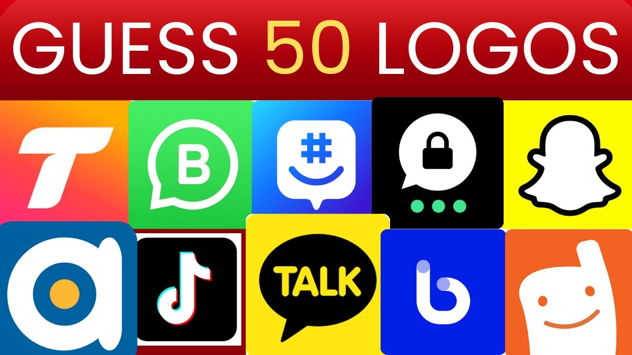 Guess the Logo Challenge 🔥 | Top 50 Messaging Apps Quiz | Telegram vs WhatsApp vs Snapchat