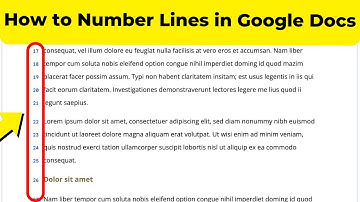How to Number Lines in Google Docs 2024