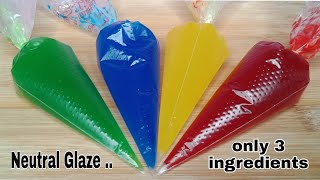 Only 3 Ingredients Piping Gel Recipe /// piping glaze for cakes decorations...