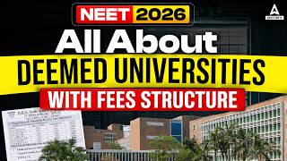 NEET 2026 Counselling: All About DEEMED Universities With Fees Structure by Adda NEET Counselling