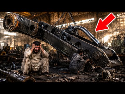 Old Bent Hydraulic Cylinder Repaired Like New | Amazing Restoration & Truck Hydraulic Jack Repair
