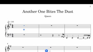 Queen - Another One Bites The Dust Sheet Music