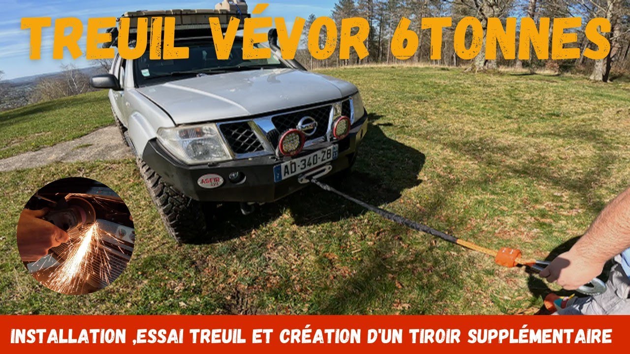 Montage du treuil vevor 6T sur notre pathfinder