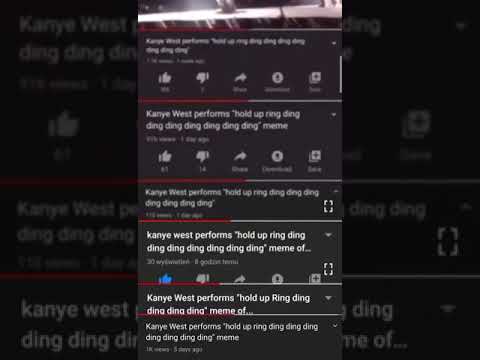 Kanye West Preforms Hold Up Ring Ding Ding Ding Ding Ding Ding Meme Youtube