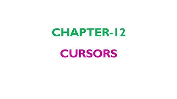 RO - UNIT-IV - Chapter 12 - PL/SQL - Cursors and Exceptions - Part III