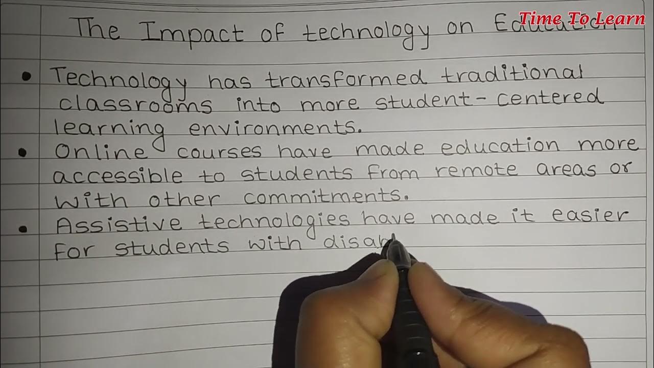 impact of technology on education essay brainly