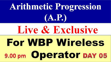 Day 05 🔴Live WBP Wireless Operator Math Class || A P ||  9.00 pm by GIFT OF THE GAB EDU ||